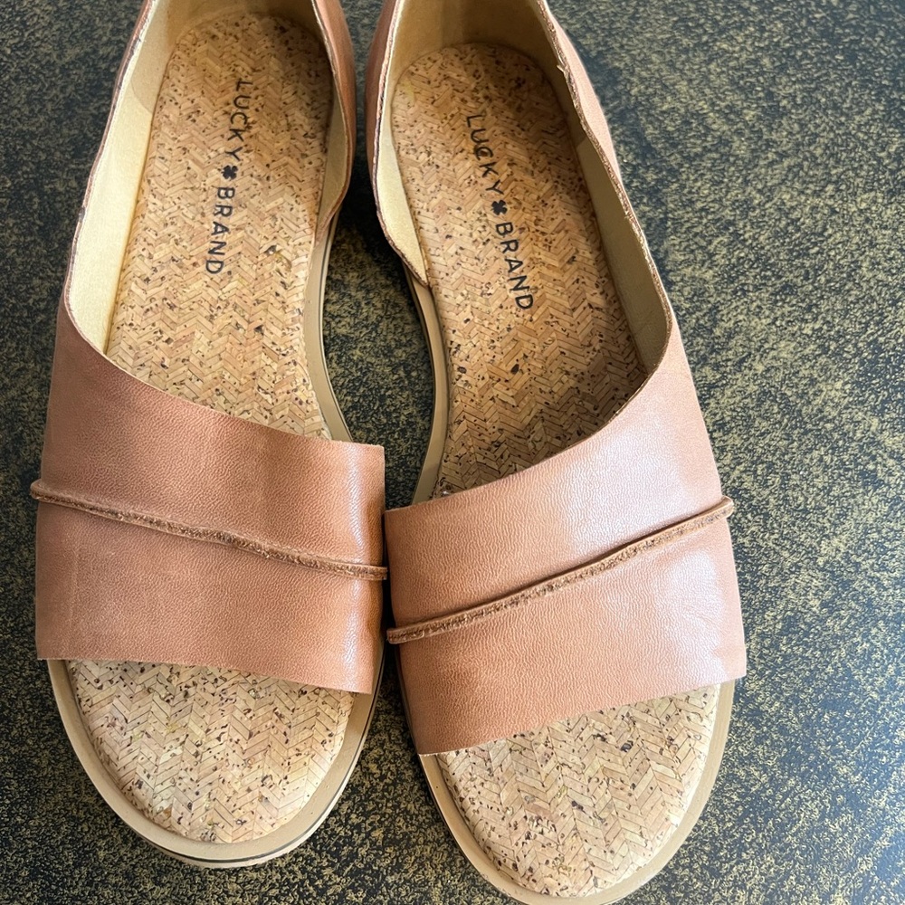 Lucky Brand Beige Cork Flats